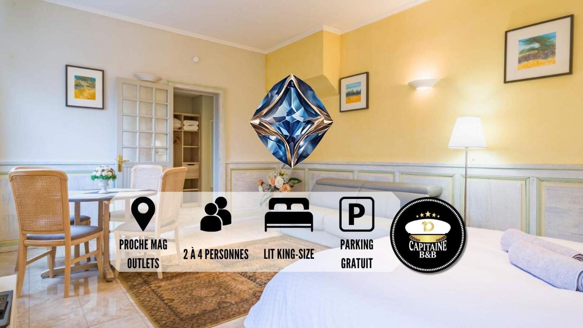 Le Saphir - Confort - Proche Mag Outlet Troyes - Parking Gratuit Pont-Sainte-Marie Exteriör bild